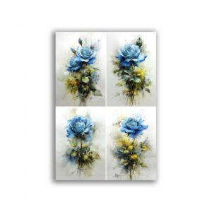 GF-FIORI-128. Papel de arroz para decoupage — FLORES — gran formato