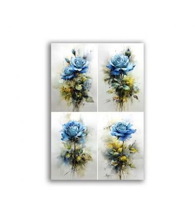 GF-FIORI-128. Papel de arroz para decoupage — FLORES — gran formato