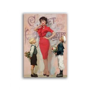 GF-PIN-UP-035. Papel de arroz para decoupage — PIN-UP — gran formato