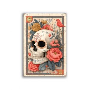 GF-TESCHI-047. Papel de arroz para decoupage — CALAVERAS — gran formato
