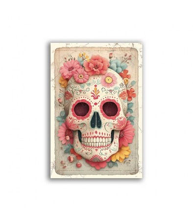 GF-TESCHI-049. Papel de arroz para decoupage — CALAVERAS — gran formato