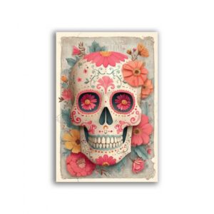 GF-TESCHI-050. Papel de arroz para decoupage — CALAVERAS — gran formato