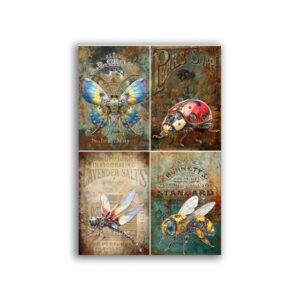GF-STEAMPUNK-013. Papel de arroz para decoupage — STEAMPUNK — gran formato