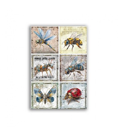 GF-STEAMPUNK-014. Papel de arroz para decoupage — STEAMPUNK — gran formato