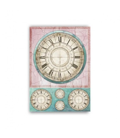 GF-OROLOGI-052. Papel de arroz para decoupage — RELOJES — gran formato