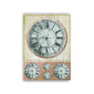 GF-OROLOGI-055. Papel de arroz para decoupage — RELOJES — gran formato