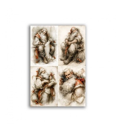 GF-NATALE-045. Papel de arroz para decoupage — NAVIDAD — gran formato