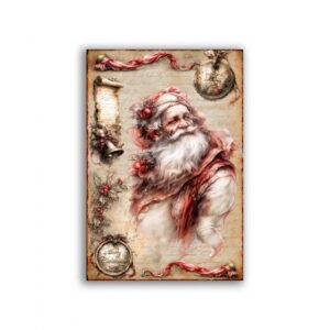 GF-NATALE-046. Papel de arroz para decoupage — NAVIDAD — gran formato