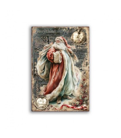 GF-NATALE-048. Papel de arroz para decoupage — NAVIDAD — gran formato