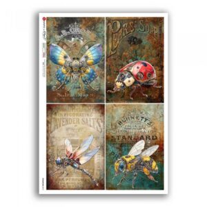 STEAMPUNK-0013. Papel de Arroz punk para decoupage.
